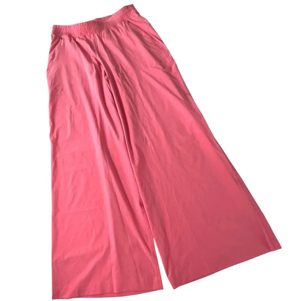 Lululemon Athletic Pants Womens Size 10 Pink Wide Leg Stretch Casual Athleisure